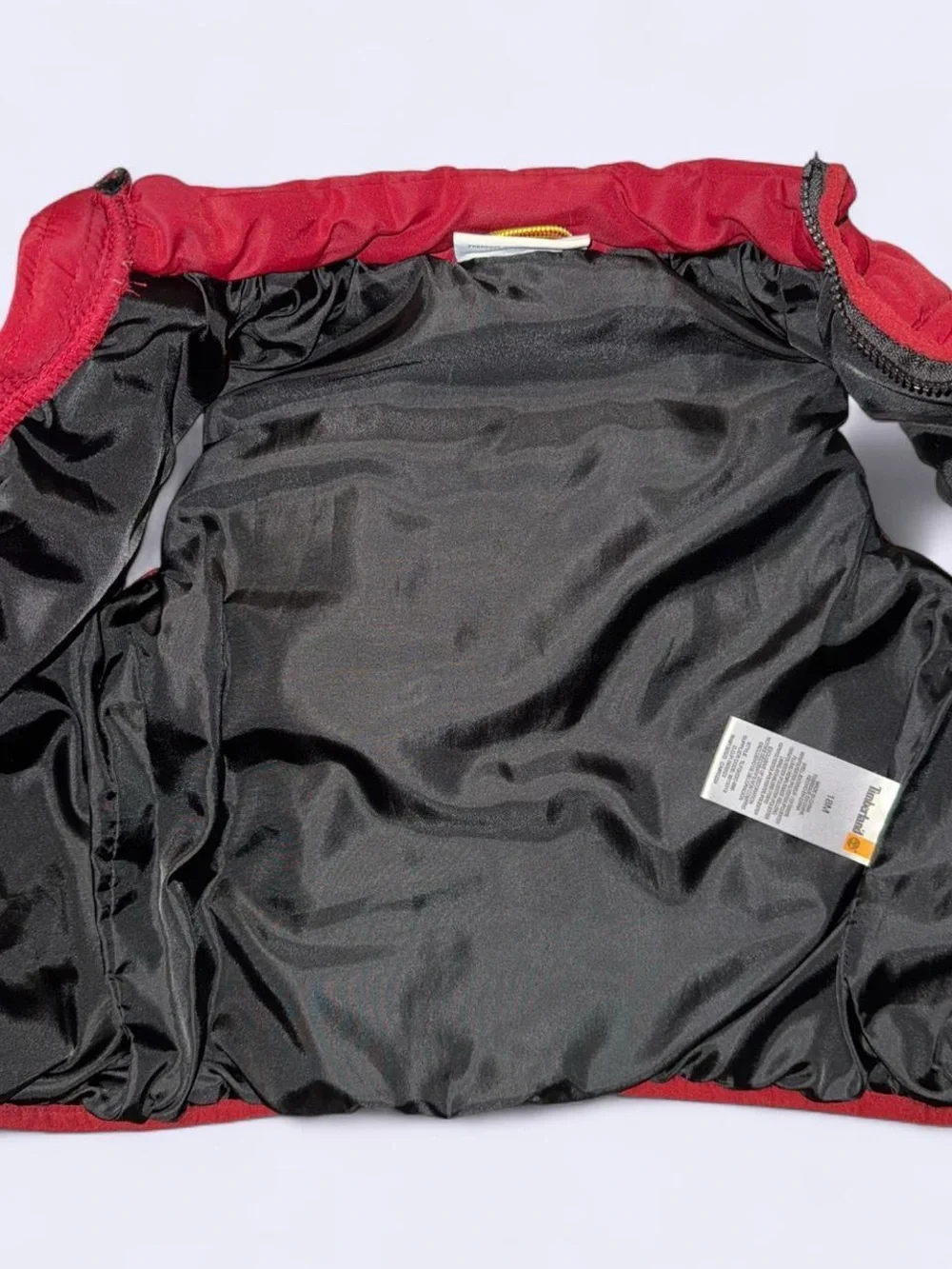 Timberland Toddler Red Puffer Vest 18M Quilted Zip Up Winter Jacket